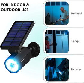 Bell+Howell Bionic Spotlight Deluxe weather-resistant casing withstands rain and snow.