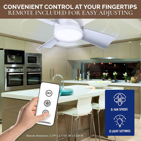Compact Socket Breeze Light with slim profile for small spaces
