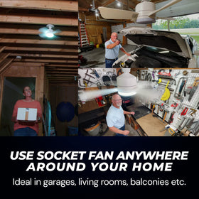 Bell+Howell Socket Breeze Light in a living room setup