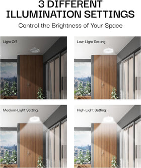Bell+Howell SocketAir compact low-profile design fits flush with ceiling.