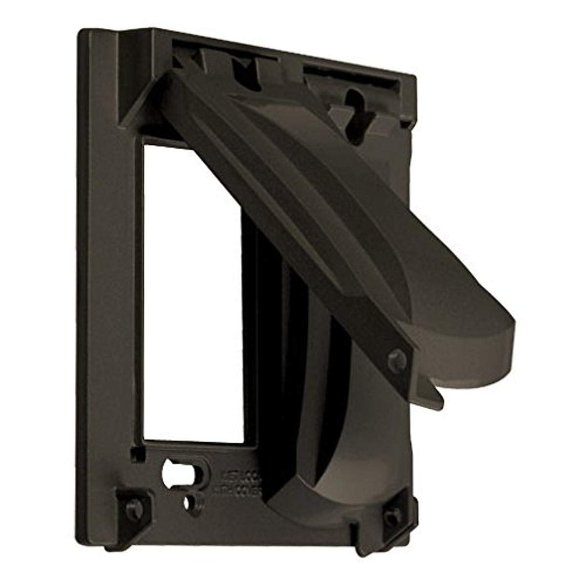 Bell Hubbell MX2050Z two-gang weatherproof receptacle cover in bronze shields outdoor outlets