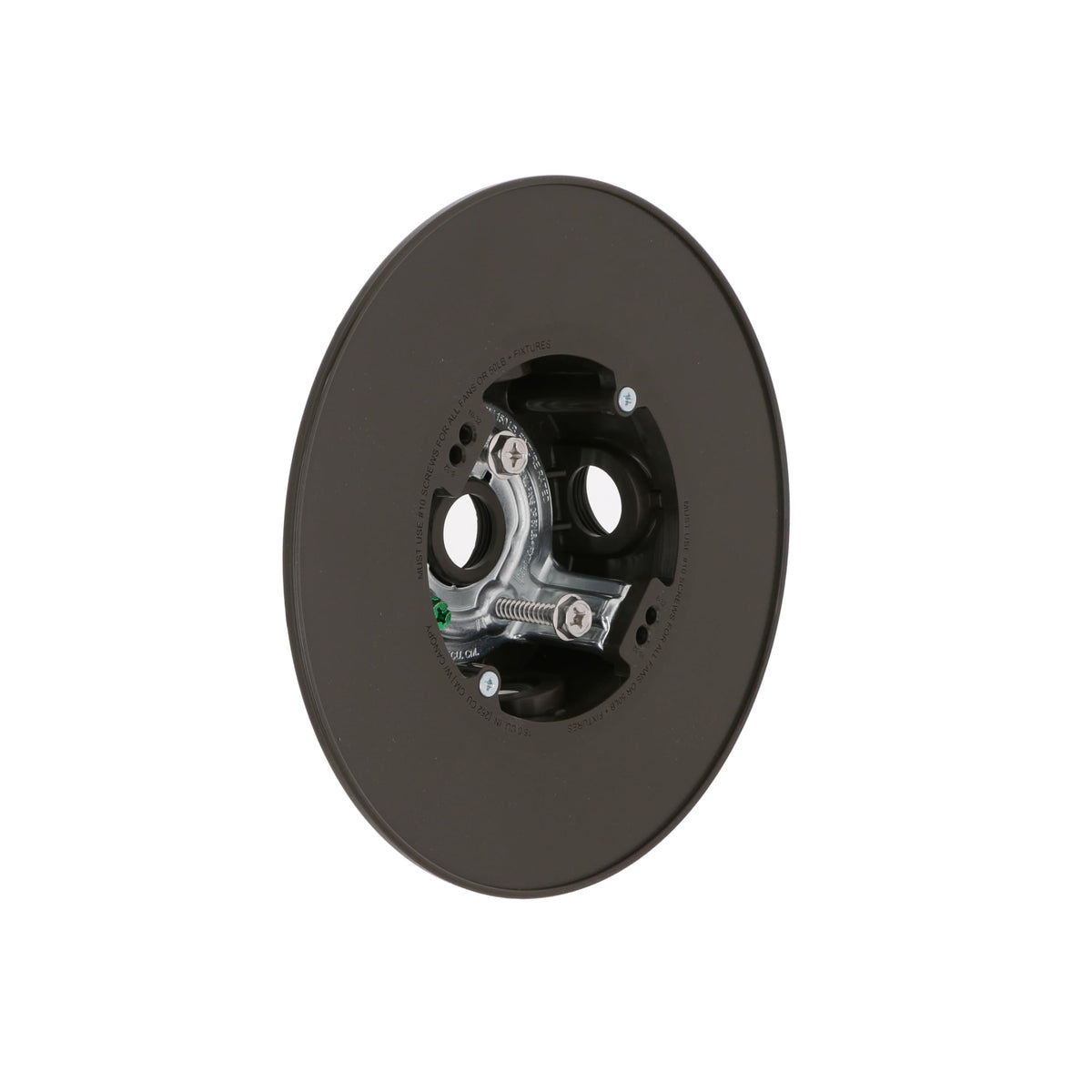 Bell PRCF57550BZ box in bronze, front view for outdoor ceiling fan mounting.