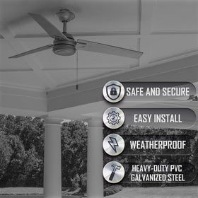 Bell PRCF57550BZ heavy-duty PVC body with integrated mounting bracket ensures durability.