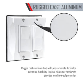 Vertical decorator switch cover by BELL TayMac 5127-1 guards exterior switches