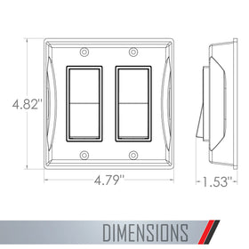 BELL TayMac 5127-1 2-gang weatherproof exterior wall cover for outdoor use