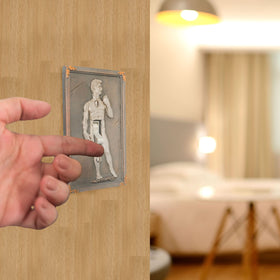 Bella Haus Design David 3D switch cover, easy mounting with painted screws.