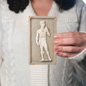 Bella Haus Design switch plate enhances room decor with David-inspired 3D relief.
