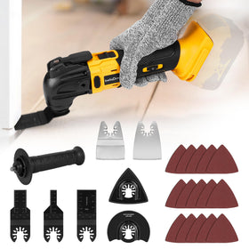 BellaDimora oscillating tool demonstrates DeWalt 20V MAX compatibility for cordless projects.