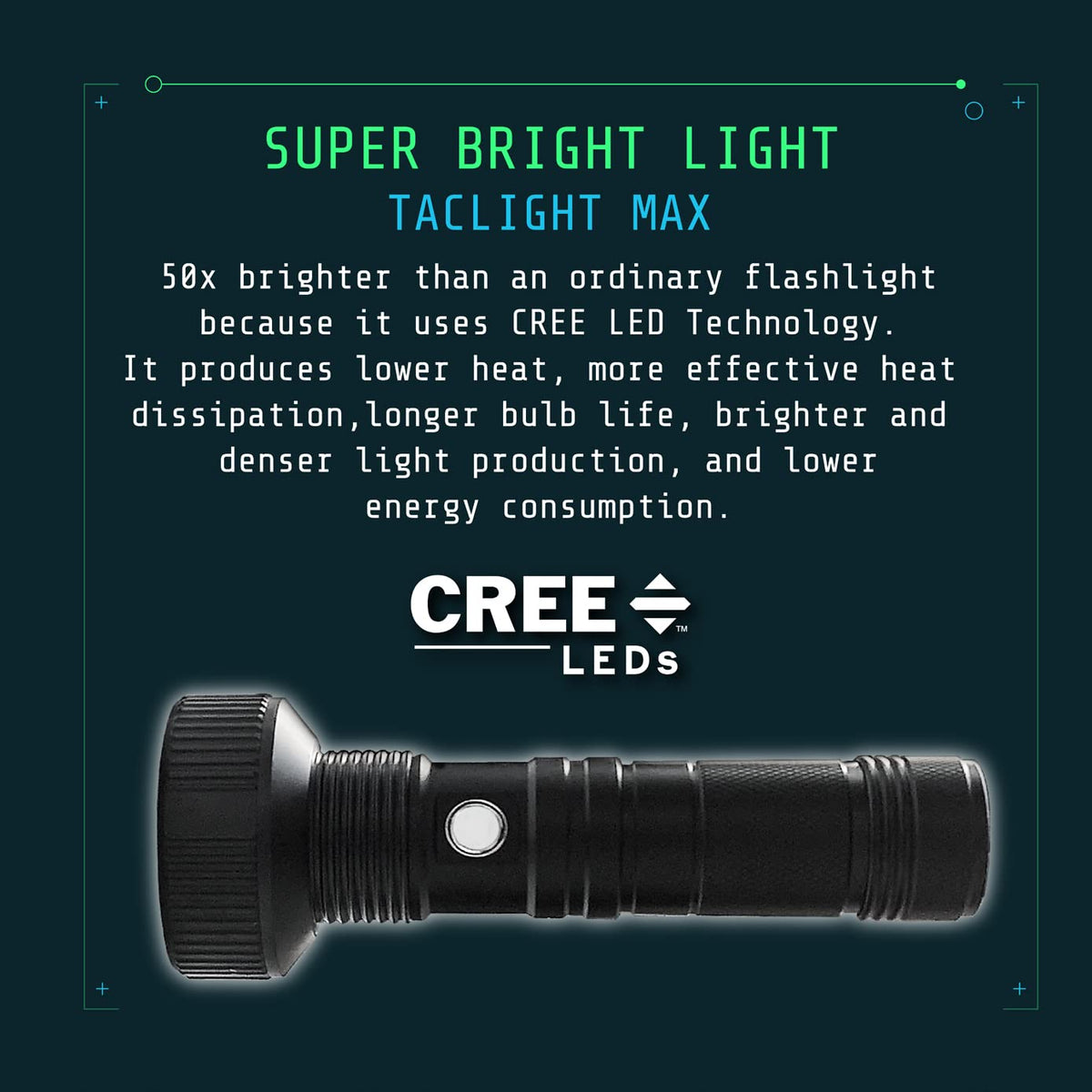 Bell+Howell Taclight Max 7000K LED delivers bright visibility for emergencies