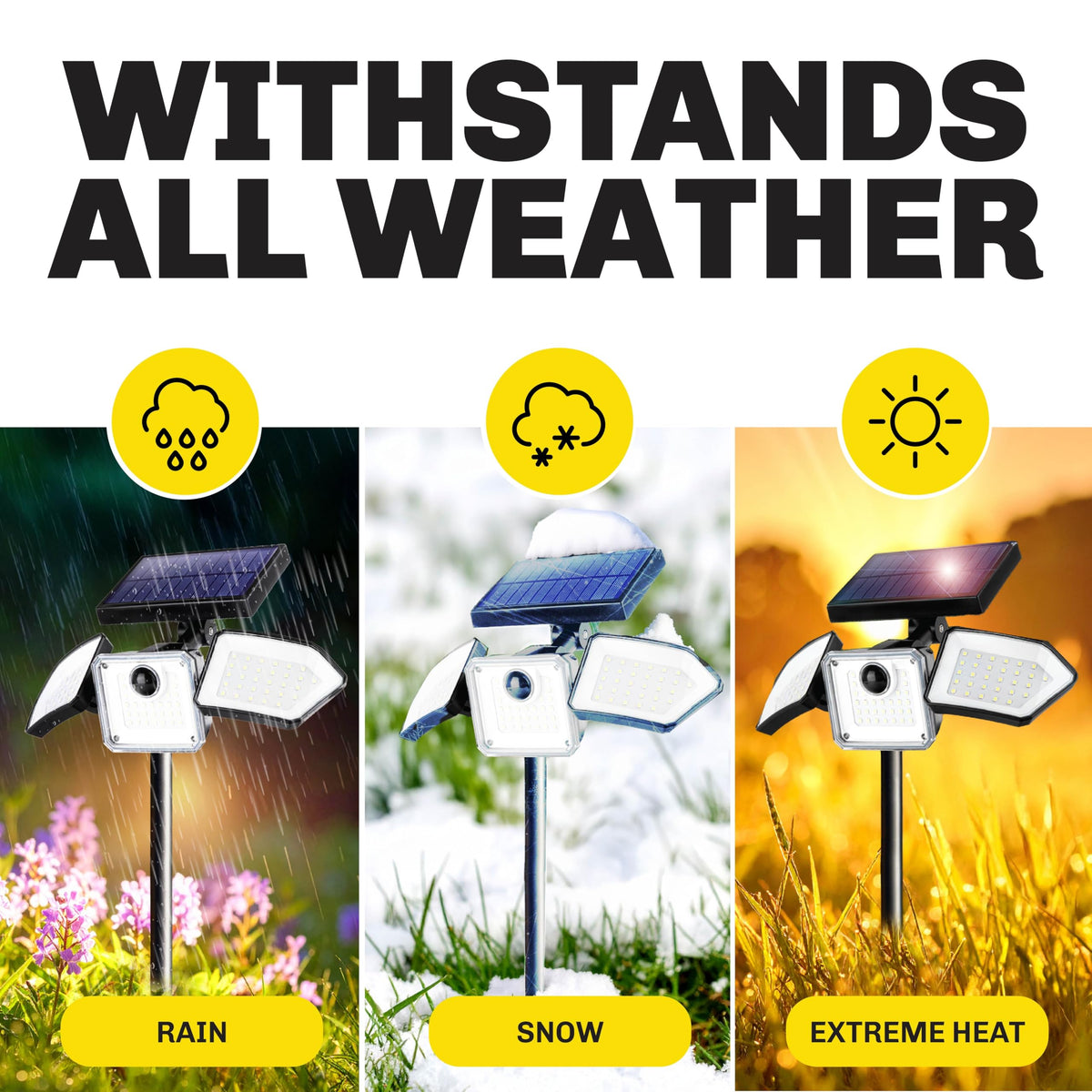 Bell+Howell Bionic Flood Light night-scene-illumination enhances curb appeal and safety.