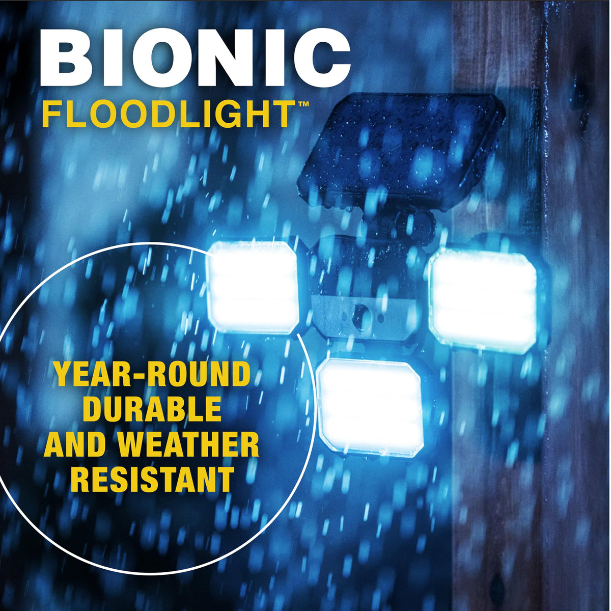 BellHowell Bionic Flood Light wall-mount option for flexible placement.