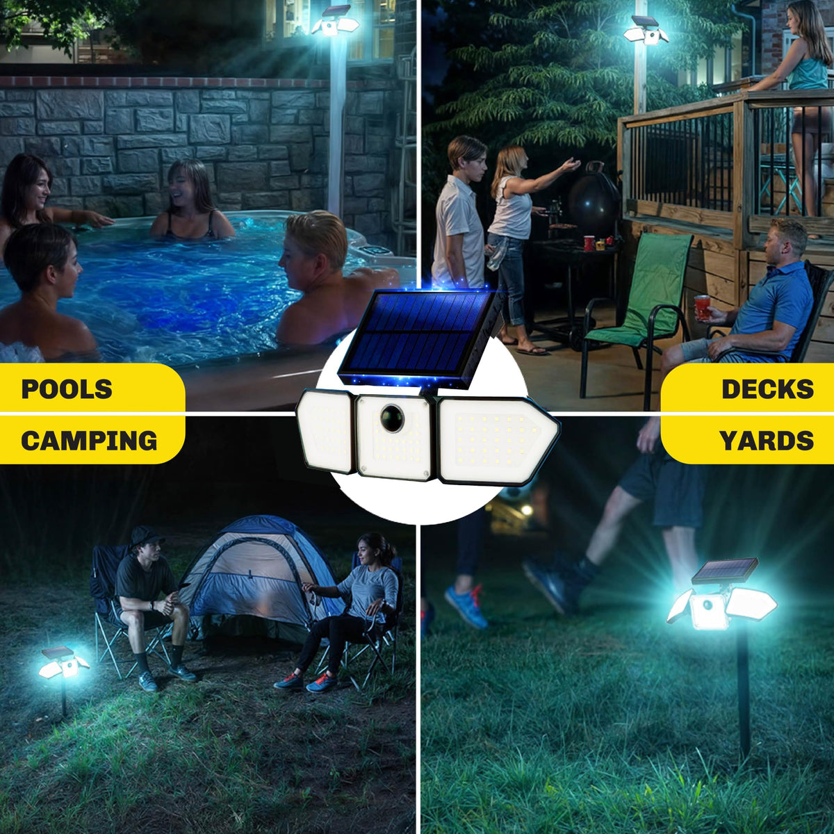 Bell+Howell Bionic Flood Light waterproof-durability withstands rain, snow, and heat.