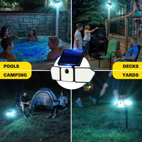 Bell+Howell Bionic Flood Light waterproof-durability withstands rain, snow, and heat.