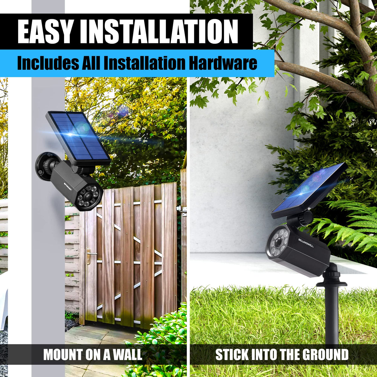 Bell+Howell Bionic Spotlight brighter coverage lights up about 600 square feet.