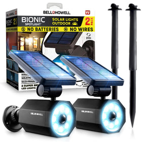 Bell+Howell Bionic Spotlight yard glow illuminates pathways with solar-powered efficiency for safer nights.