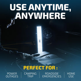 Bell+Howell Light Bar rechargeable setup highlights cordless operation for home or outdoors.