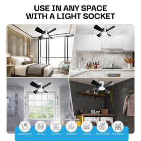 Bell+Howell Socket Breeze uses an E26 base for simple, familiar installation.