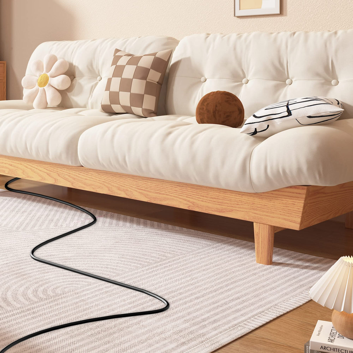 Belllights 125V/13A rated cord powers appliances reliably at home or work.
