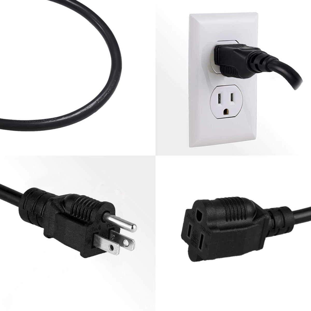 Belllights indoor office-friendly cord ideal for monitors, scanners, and devices.
