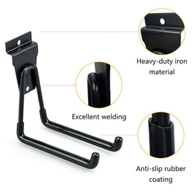 BELLO YON slatwall hook large U supports heavier equipment safely.
