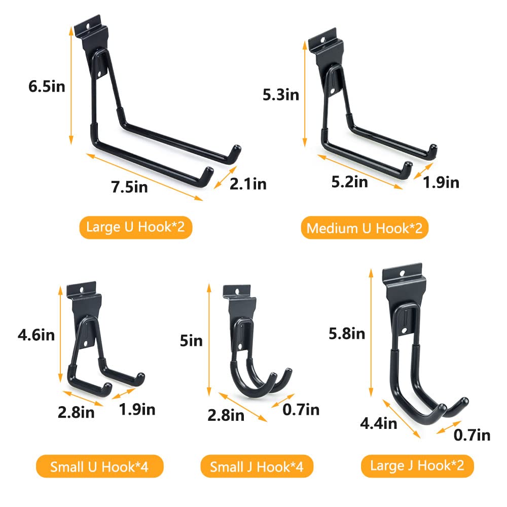 BELLO YON slatwall hook rubber coated protects surfaces.