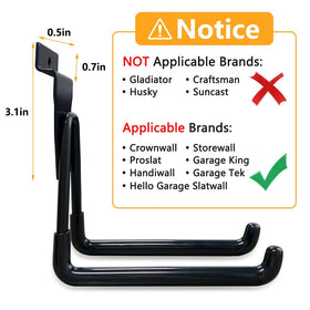 BELLO YON slatwall hook small J for compact items.