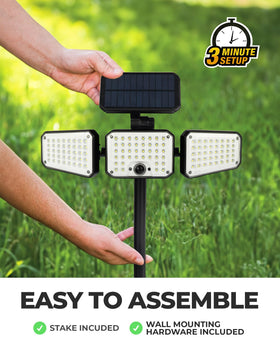 Bell+Howell Bionic Flood Light motion sensor activates with nearby movement.