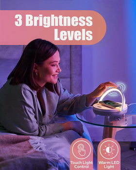 BELMAK lamp provides 3-level brightness for adaptable mood lighting.