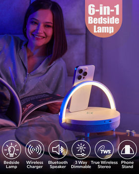 BELMAK bedside lamp touch control panel for quick brightness adjustment.