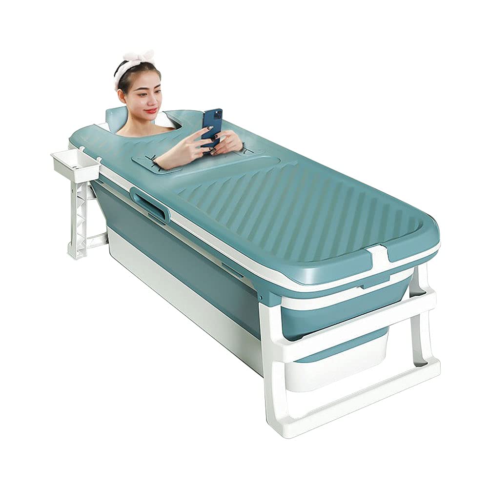 BELOAFIE foldable bathtub setup shows spacious 53-inch bathing area for adults.