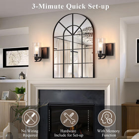 BELS 8-inch wall sconce for living room lighting and ambience.