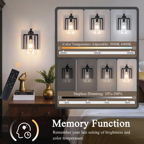 BELS 8-inch wall sconce matte black body adds contemporary contrast.