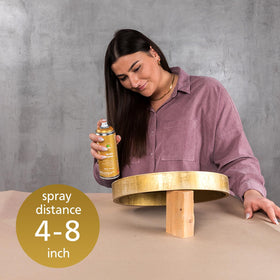 Metal surface coated with Belteco Gold for a durable antique finish.