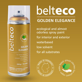 Belteco Gold spray in action, delivering a smooth, even mist.