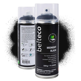 BELTECO matte black spray can for durable indoor-outdoor finish