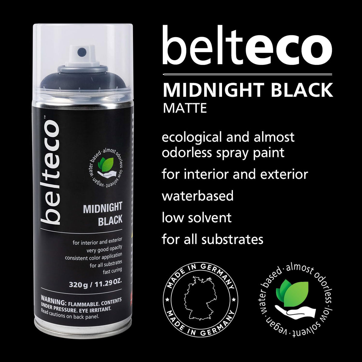 BELTECO matte spray action showing smooth, even coating
