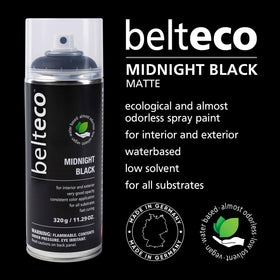 BELTECO matte spray action showing smooth, even coating