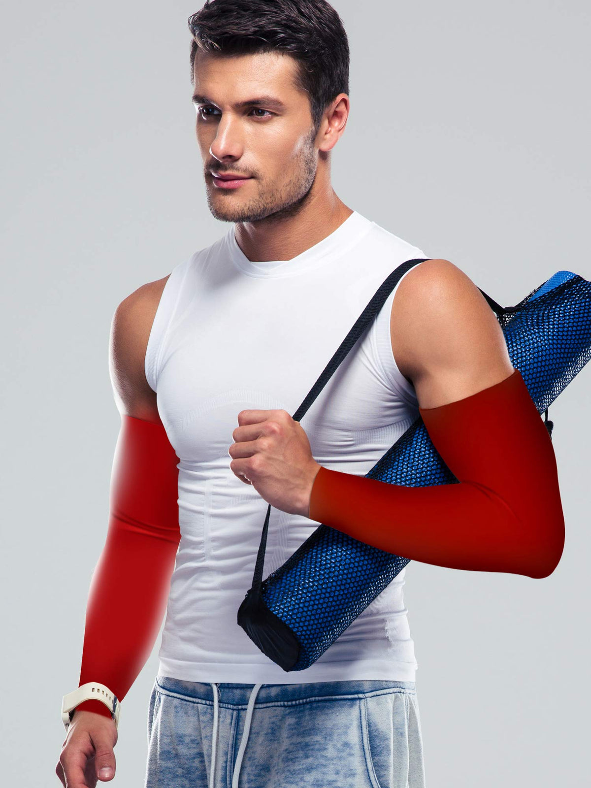 Bememo arm sleeves used during cycling and fishing offer sun protection benefits.