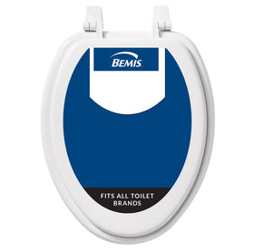 Bemis 1400TTA wood elongated white seat with durable enamel finish for daily use