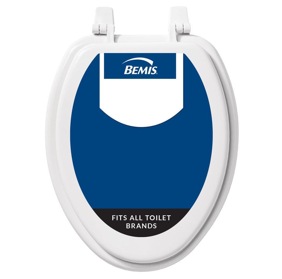 Bemis 1400TTA wood elongated white seat with durable enamel finish for daily use