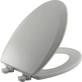 Bemis 1500EC durable wood toilet seat in ice grey with high-gloss finish