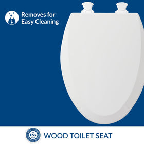 Close-up of Bemis 1500EC easy-clean hinges designed for thorough cleaning.