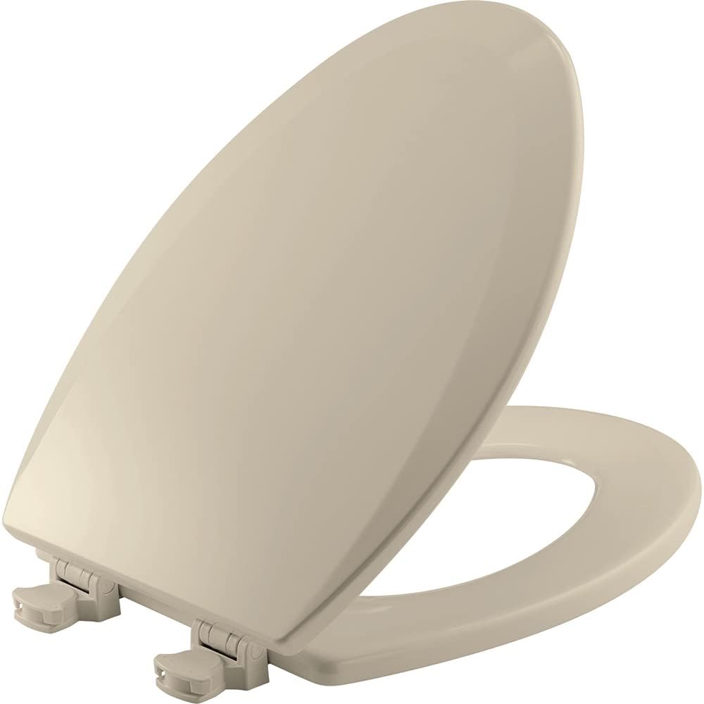 Bemis 1500EC elongated seat cover with easy-clean hinges for quick maintenance