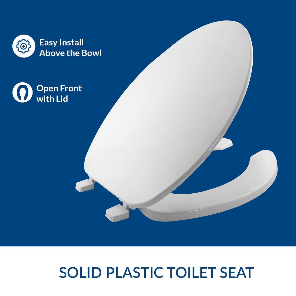 Bemis 175 top-tite installation enables quick above-bowl setup.