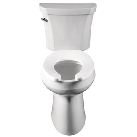 White Bemis 1955CT seat complements most decors and is easy to clean.