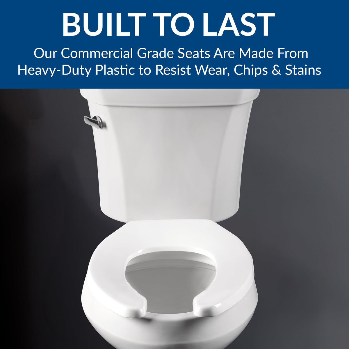 Bemis 1955SSCT commercial restroom setup highlighting open-front design.