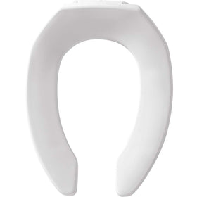 Bemis 1955SSCT open-front seat in durable plastic for high-traffic commercial restrooms.