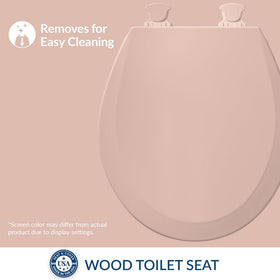 Bemis 500EC-063 easy-clean hinges close-up demonstrates release for cleaning