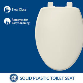 Bemis 7300SLEC easy-clean hinges simplify deep cleaning of the seat.