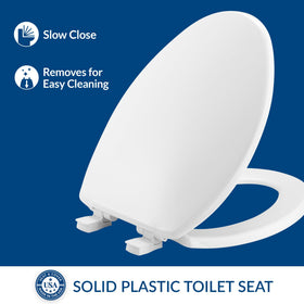 Bemis 7300SLEC whisper close hinge enables smooth lid operation
